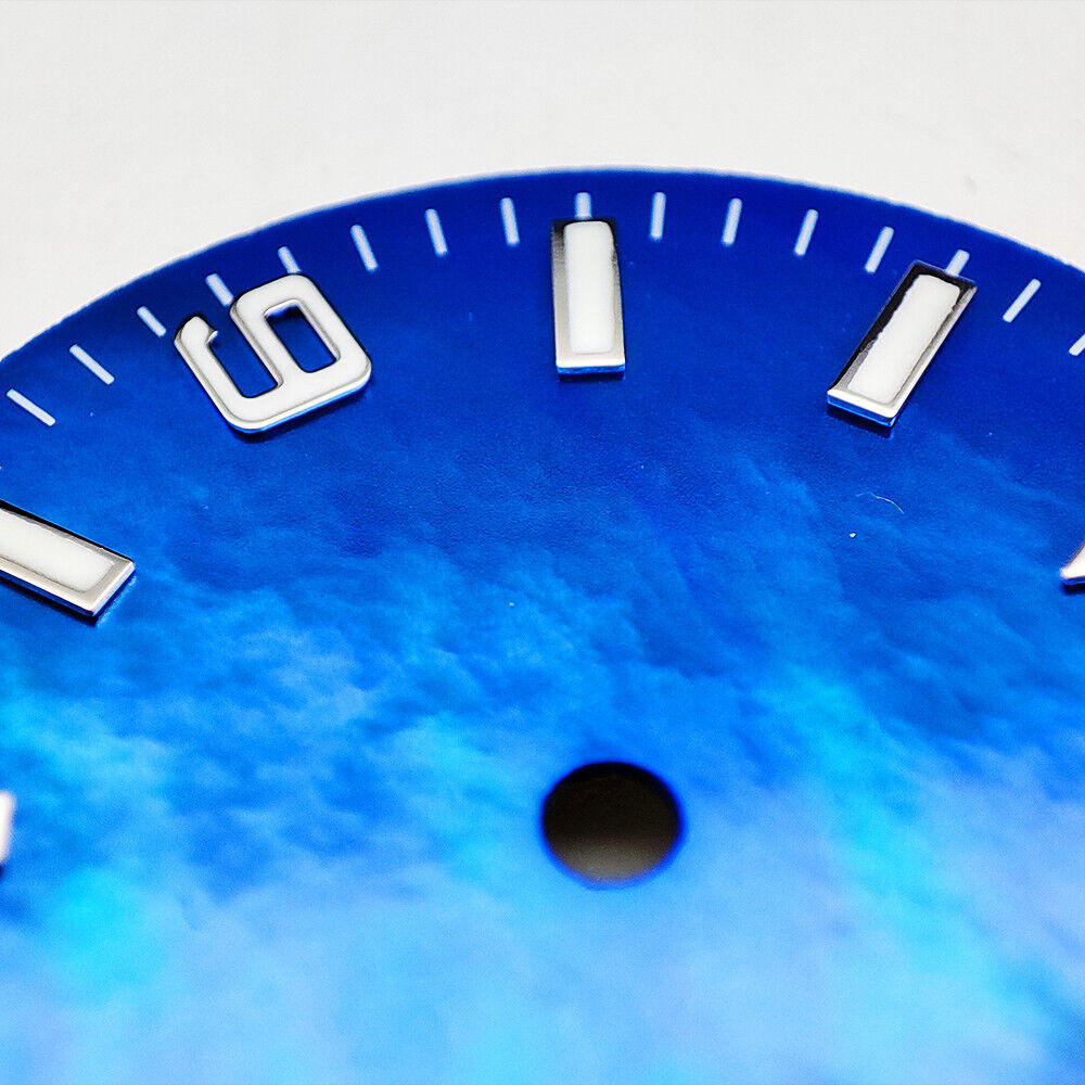 28.5mm green lume numeral watch dial, designed for NH35 4R35 automatic movements.