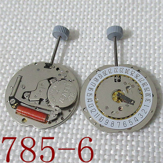 Ronda 785 3 Hands Quartz Watch Movement Swiss Parts Date At 3/6 Replacement