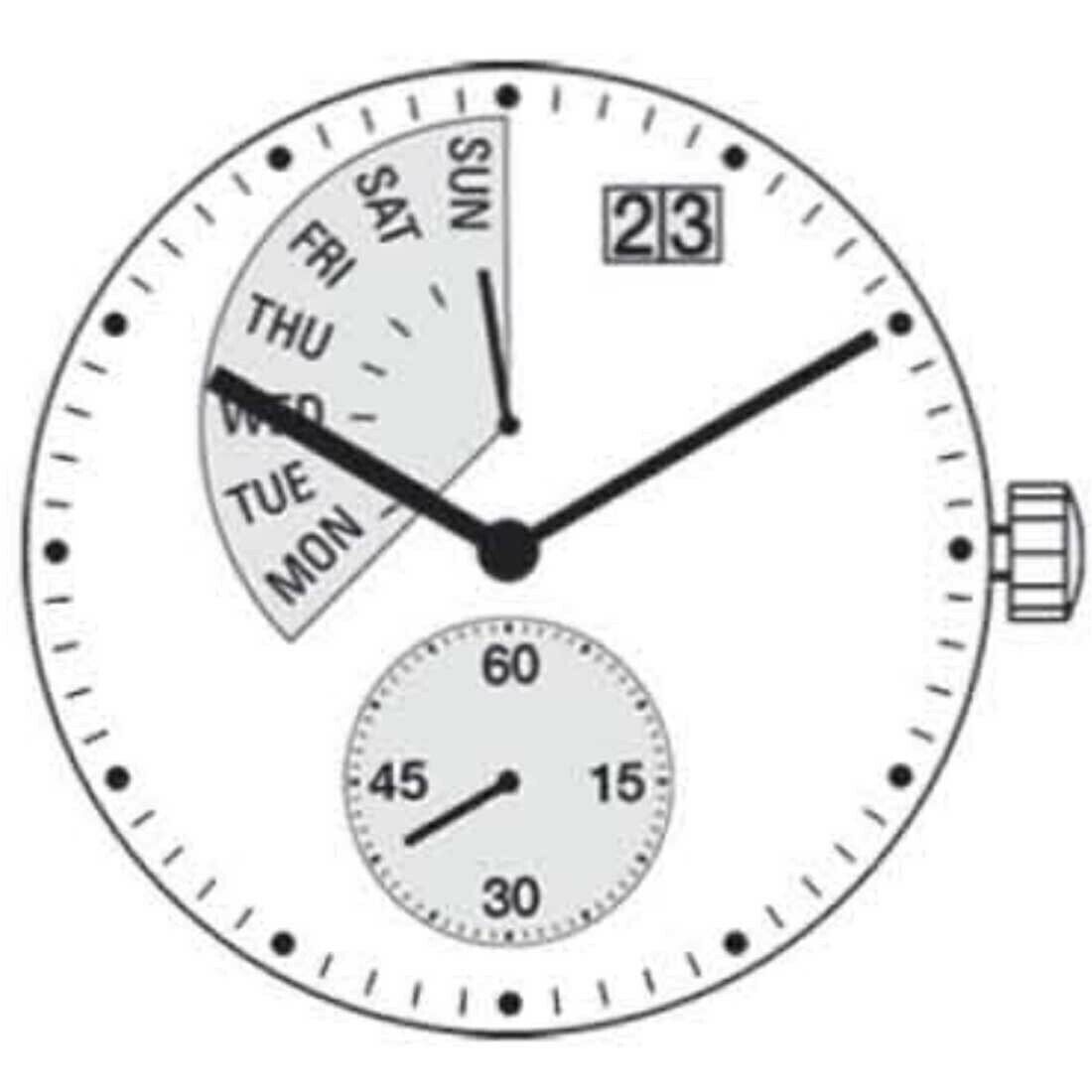Ronda 7004P 7004.P Quartz 3 Hands Watch Movement Swiss Made