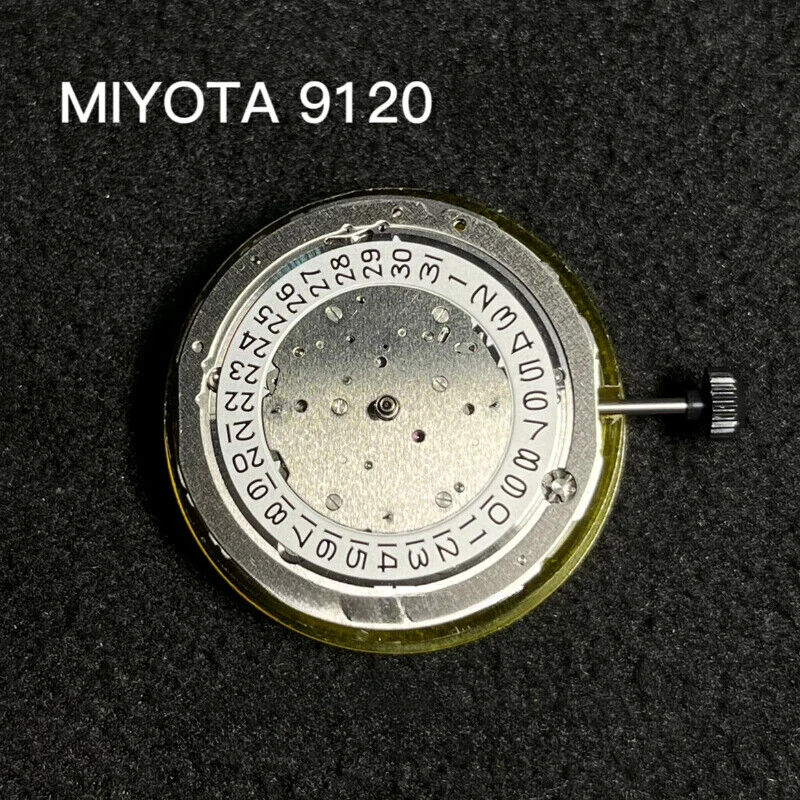 MIYOTA 9120 automatic watch movement with date display at 4:30, precision mechanical design