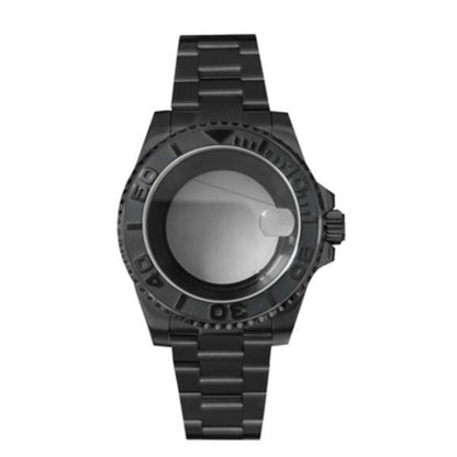 PVD Black SUB Watch Case+Strap 40mm Sapphire Glass 5ATM Waterproof for NH35/NH36