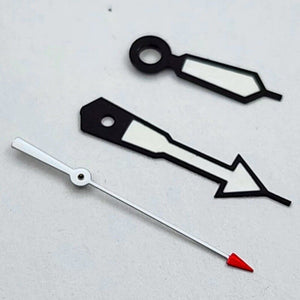 Black Trim Arrow Shape Red Pointed Watch Hands Fit for NH35 NH36 NH38 NH39 NH34