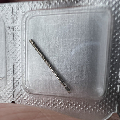 Watch winding stem for ETA 255.112 & 255.441 movements, ensuring precise time adjustments and smooth operation.