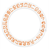 White Background Orange Character Date Disk Wheel for Miyota NH35 NH36 Date at 3