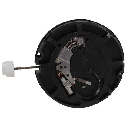 ETA 805.144 quartz watch with white dial, date at 3, day at 12, Swiss ETA movement, elegant design.