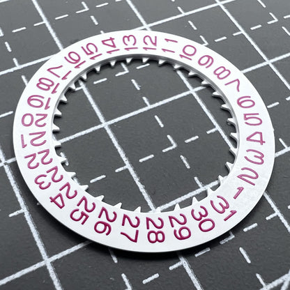White Background Red Character Disk Date Wheel for Seiko NH35 NH36 Date@3
