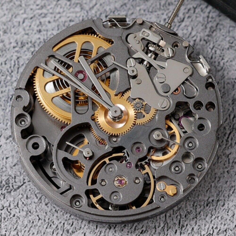 Chinesischer hohler schwarzer SL4802 Chronograph, automatisches mechanisches Uhrwerk, 41-Juden