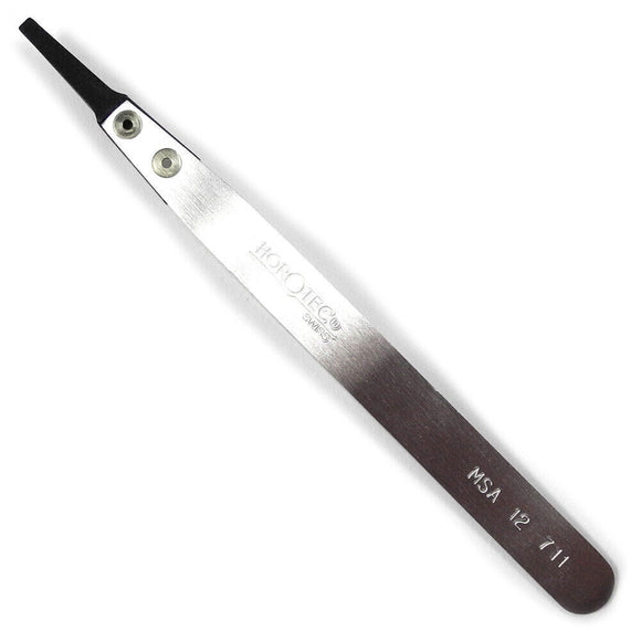 Horotec MSA12.711 Tweezer Carbon Fibre Hard Tipped Broad Flat Tip Watchmaker Too