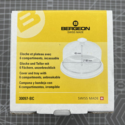 Swiss Bergeon 30097-BC Staubschutzhülle und Tablett unterteilt 