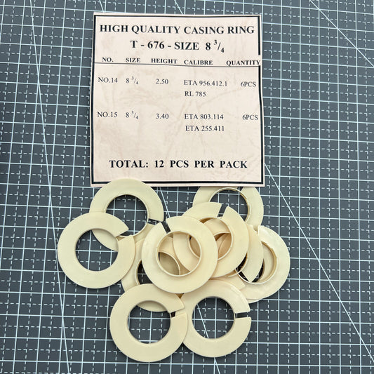 12 pièces 2 tailles de ligne entretoise de boîtier de mouvement support de bague de boîtier #T-676-TAILLE 8,75
