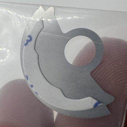 Waved silver metal sheet overlay branded Hammer for Miyota 9015 watch movement rotor design