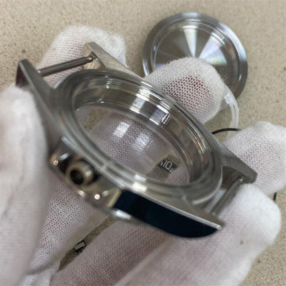 Boîtier de montre en verre saphir 40 mm, boîtier en acier inoxydable 316L pour NH35 NH36 