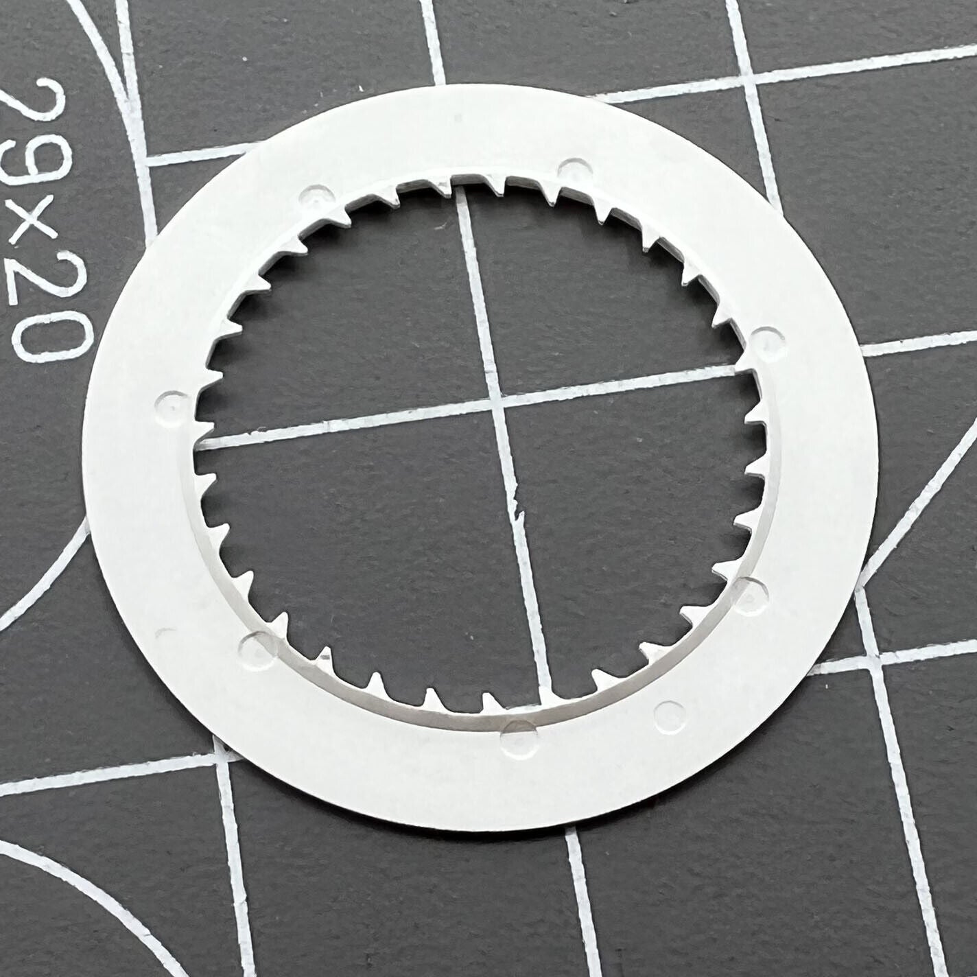 Luminous date disk wheel for NH35 movement watches, showing date at 3 o'clock - high precision accessory.