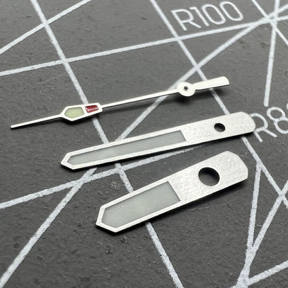13 mm silberner Rand, C3 grüne Leuchtzeiger, passend für NH35/NH36-Uhrwerk 