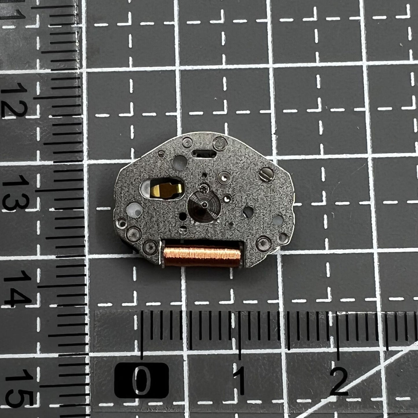 Miyota Citizen 2036 quartz movement with stem for precise watch repair and replacement.