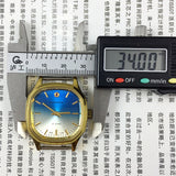 33mm Shanghai Manual Mechanical Watch Golden Nail Blue Dial Square Case 17 Jews