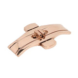 Rose Golden Watch Strap Clasp Unisex Double Push Button Watch Band Buckle
