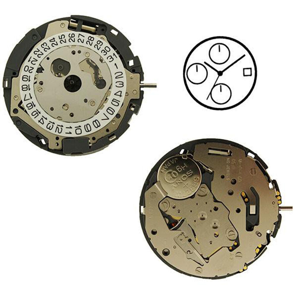 Miyota OS10 Movement Date at 3 Quartz Japan Movement