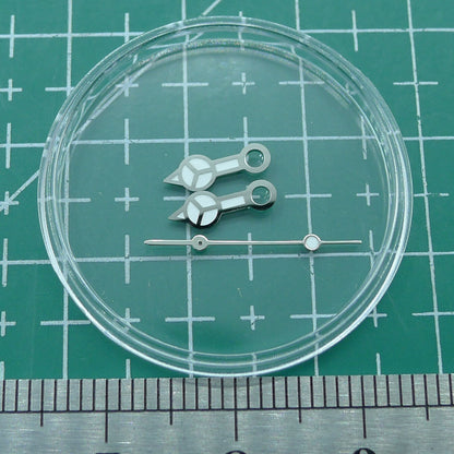 Green luminous watch hands for NH35A/NH36A movement, 7.75x12x13mm, precision design.