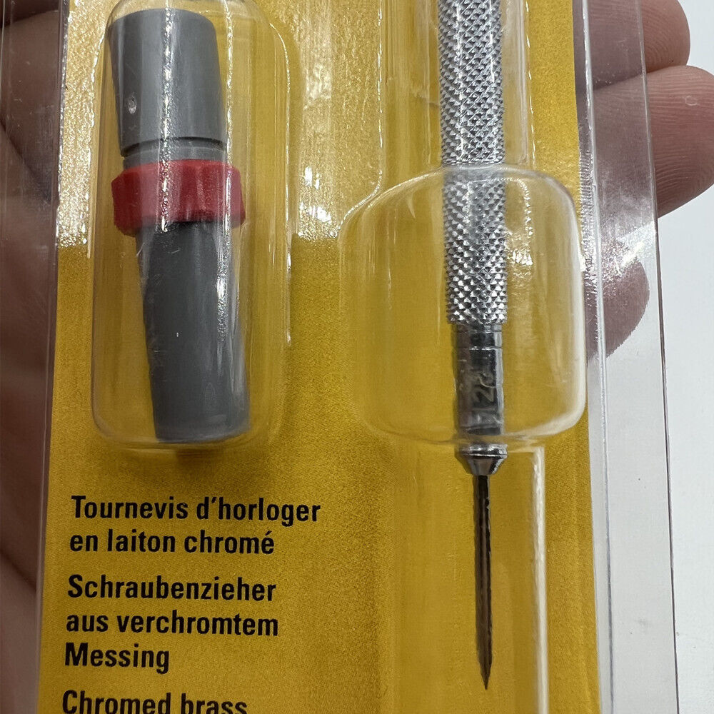 Bergeon 30080 Swiss screwdriver set with spare blades, precision sizes 0.50mm to 3.0mm for watch repair.