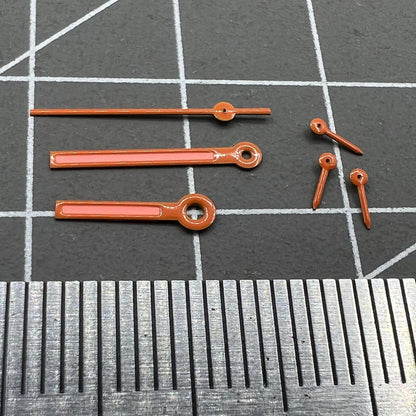 12,5 mm orangefarbene, orange lackierte Uhrzeiger für das Epson VD53 VD54 VD57-Uhrwerk