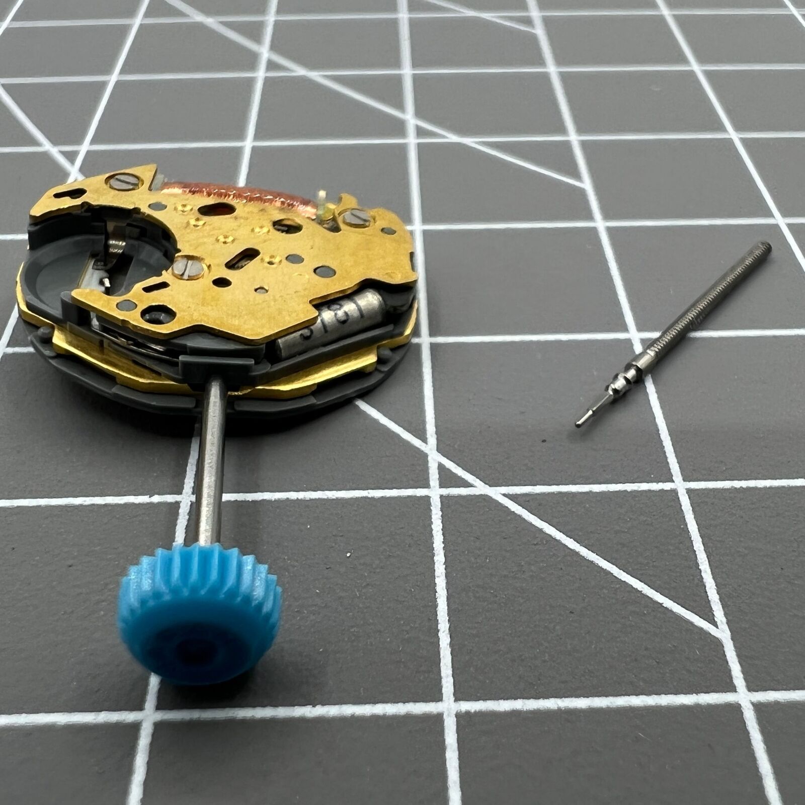 Miyota 6L12 quartz watch movement with date display at 3 o'clock, Japan-made, reliable single calendar feature.