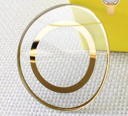 Colorful mineral crystal watch glass by SWA for model 5519450, enhancing durability and style.