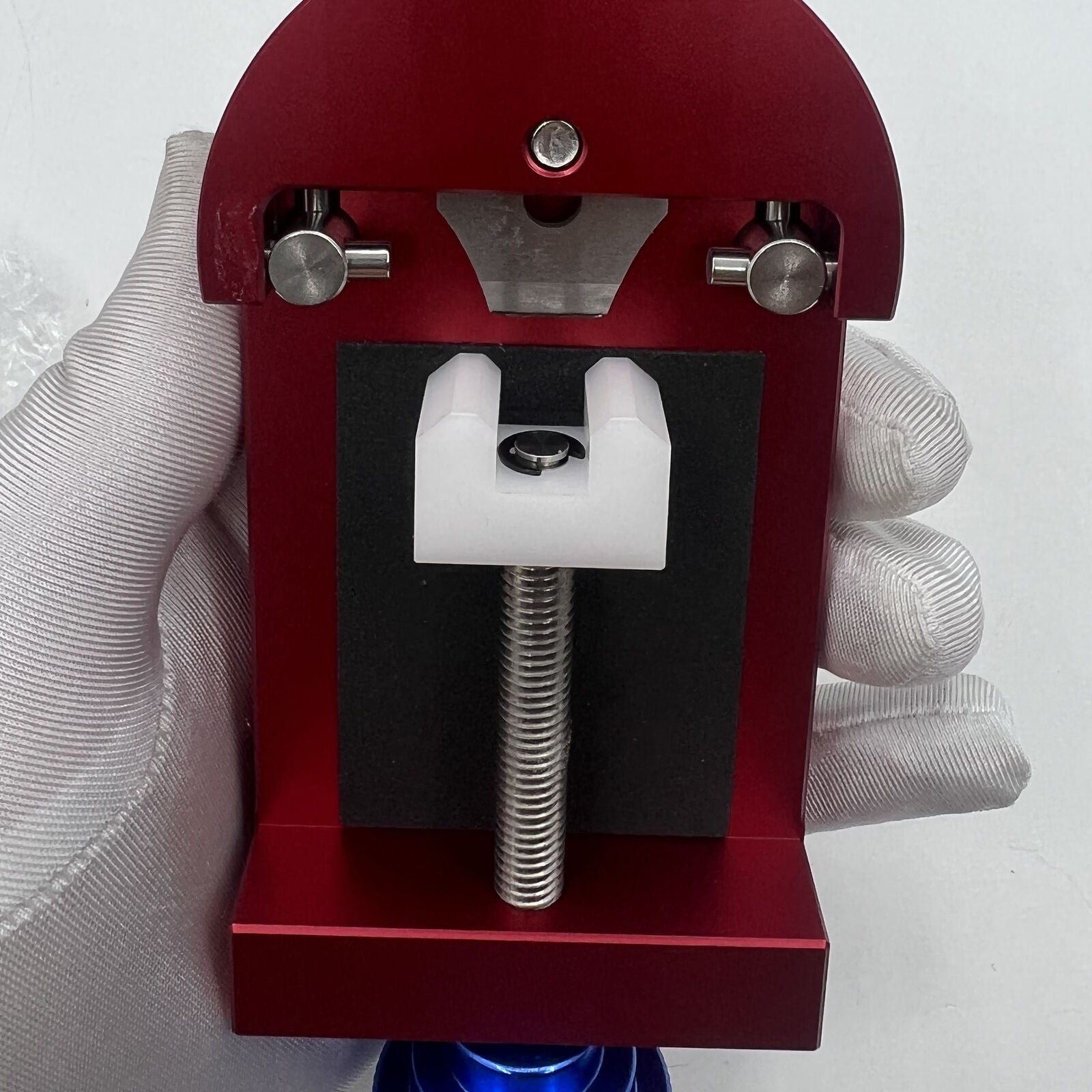 Durable watch case back opener with ergonomic grip for precise bezel ring removal during repairs