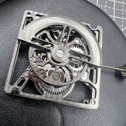 HZ1B01D Schwarzes, hohles, quadratisches, automatisches mechanisches Uhrwerk