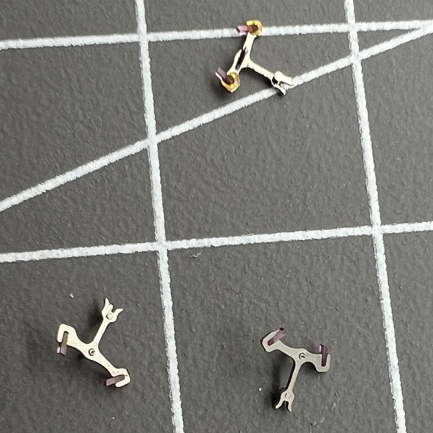 Pack of 3 pallet fork watch parts, generic fit for Movement 7009 7S26 #710, precise watch accessory