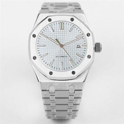 Montre mécanique pour homme 41 mm, boîtier en acier inoxydable + mouvement NH35, verre saphir 