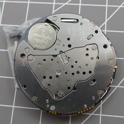 Miyota 6S50 quartz watch movement with date at 12 and small seconds at 3, 6, 9 positions for precision timekeeping
