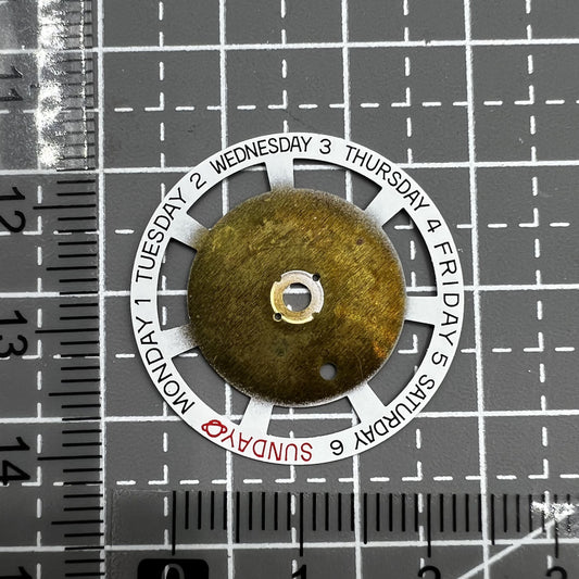 Golden Week Disk Date Wheel Disk Generic for Movement ETA 2834 2836 2846