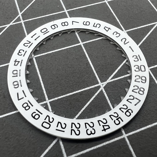 White date disk wheel for ETA C01.211 watch movement, showing date at 3 o'clock position.