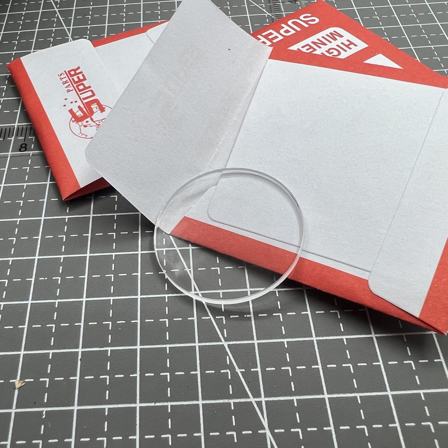 32 Stück 2.0mm Mineralglas Ersatz Uhrglas rund flach 24.1-36.8mm dick