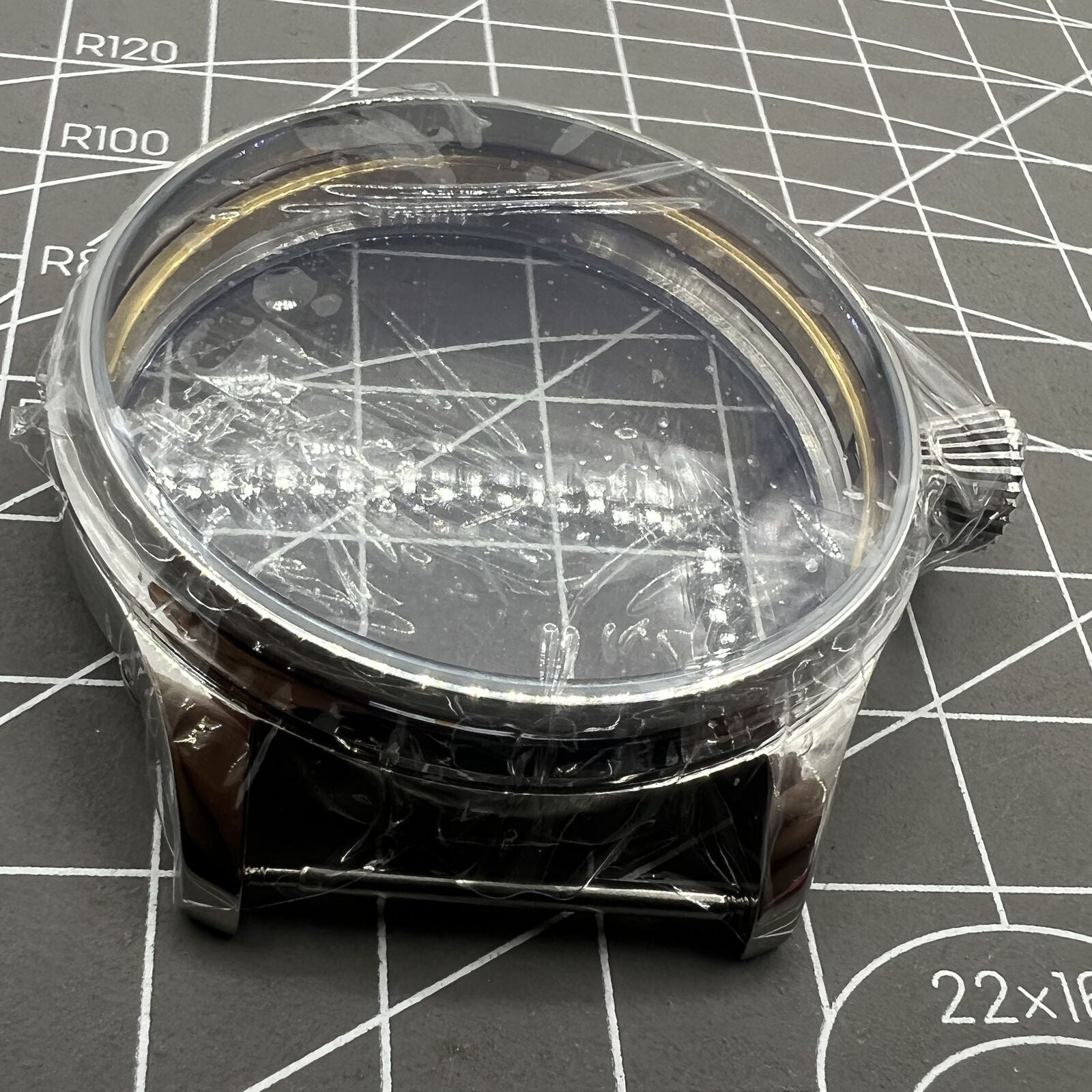 44mm stainless steel watch case for 6498 Seagull ST3600/ST3621 and ETA 6497 movements, durable and stylish.