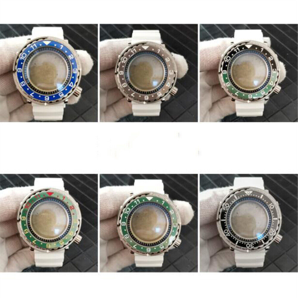 1. 45mm stainless steel watch case with strap for NH35/NH36 movement, durable watch accessory.  