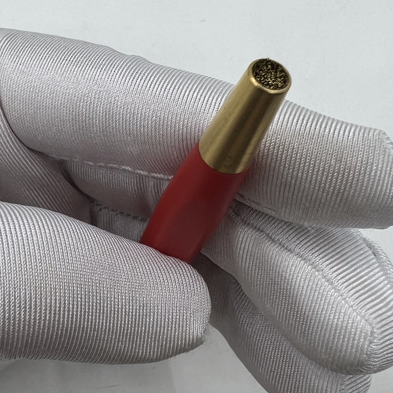 Bergeon 2834-L brass scratch brush 10mm, pen-shaped tool for precise Swiss watch repair cleaning.