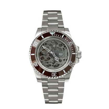 NH70 40mm Stainless Steel Watch Case Sapphire Glass Hollow Dial Luminous Hands
