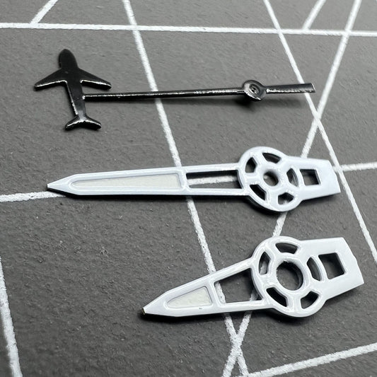 Plane Small Second green luminous watch hands set, compatible with NH35/NH36/4R/7S movements, for precise timekeeping.