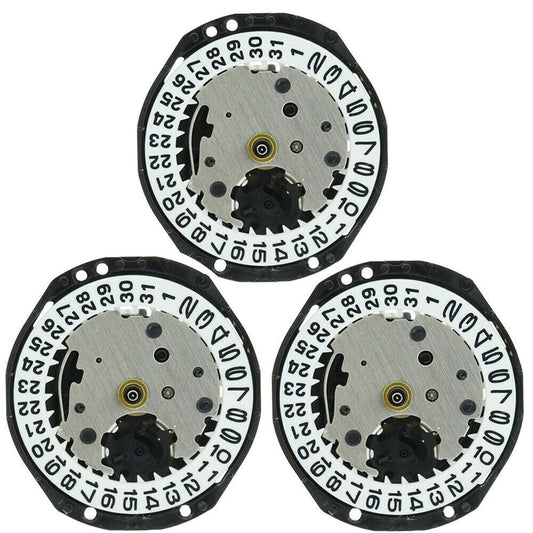 Hattori Epson TMI PC22 quartz watch movement with date window, Japan made, pack of 3.