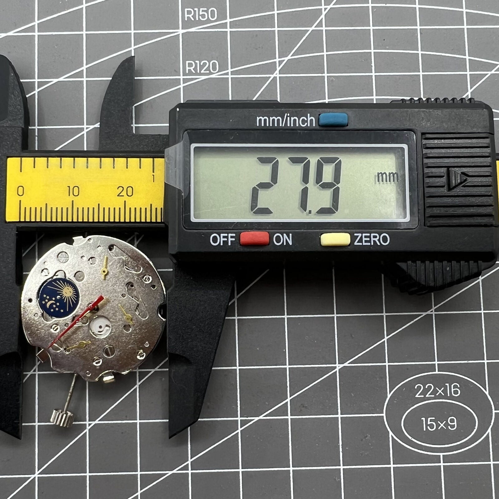 TY2876 T16 watch accessory featuring automatic mechanical movement with four small second indicators for precise timekeeping.