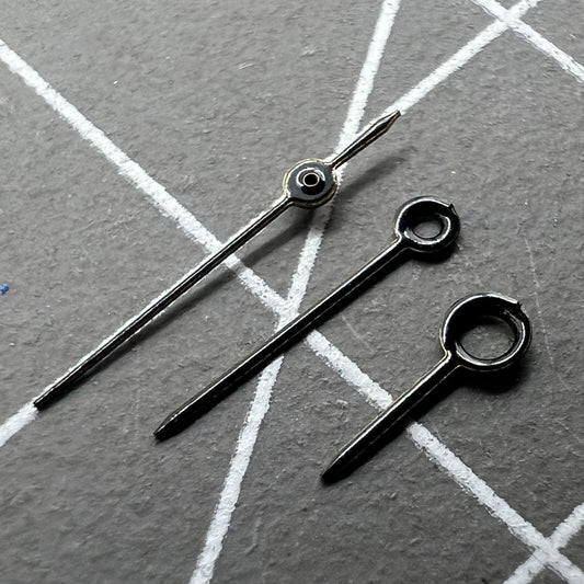 Black set of watch hands for Miyota 2035 movement, sizes 11mm, 9mm, 6mm, NO.1304 accessory.