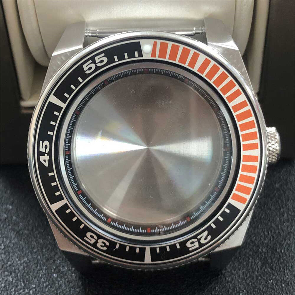 316L stainless steel watch case with 43MM aluminum ring, waterproof design for NH36/NH35 movements