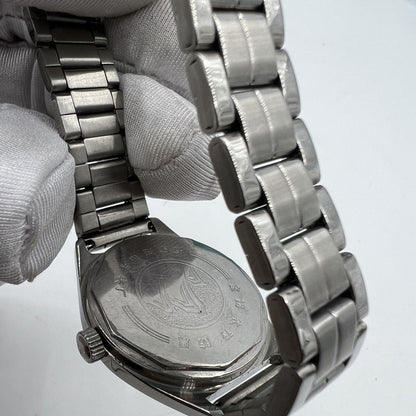 Chinese Taihang 32mm manual watch with black dial, golden markers, and 17-jewel precision movement