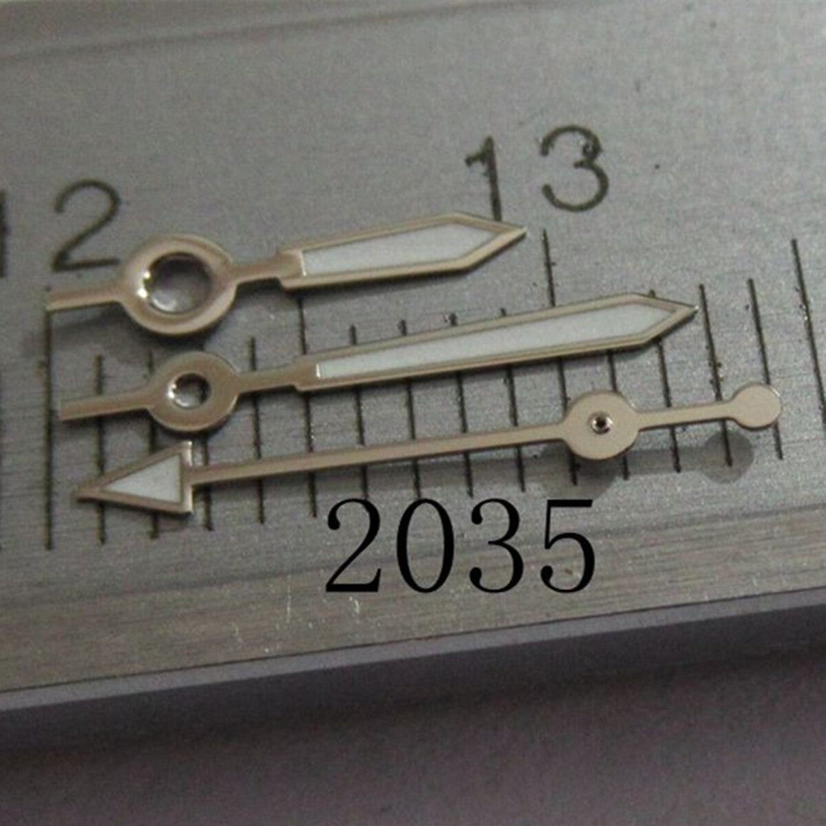 Aiguille de montre lumineuse verte avec garniture argentée de 10 mm pour Miyota 2035 2115 2105 2305 2315