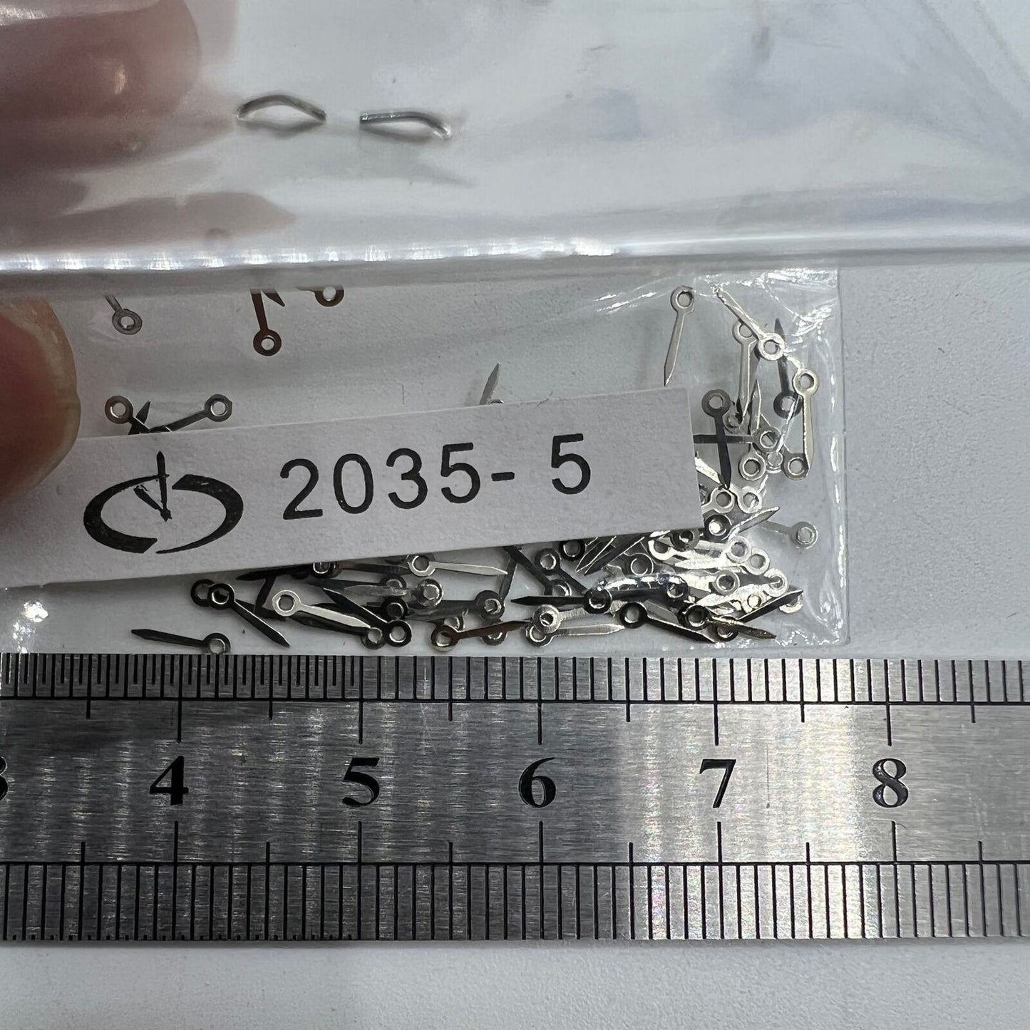 Lot de 100 aiguilles de seconde de 5 mm argentées pour mouvement à quartz Miyota 2035 