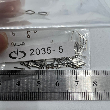 Lot de 100 aiguilles de seconde de 5 mm argentées pour mouvement à quartz Miyota 2035 