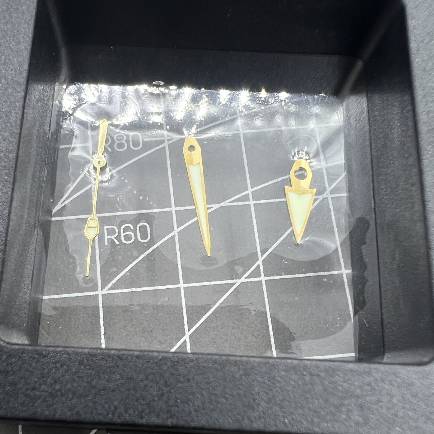 New C3 green luminous watch hands set by P1-7-C for NH35/36/4R/6R automatic movements, enhancing readability and style.