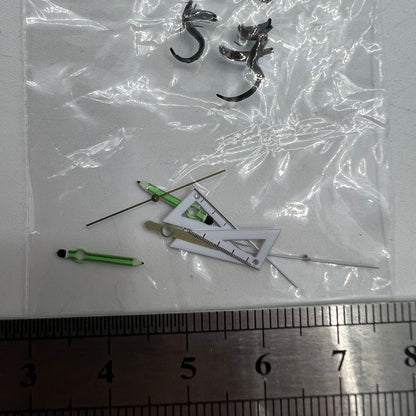 Triangular ruler-style watch hands with sharp edges for Miyota 2035, modern design.